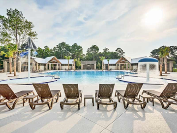 Lounge chairs at Carolina Park community pool | South Carolina